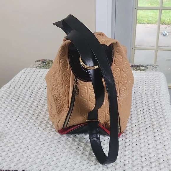 Marino Orlandi backpack or shoulder bag Huge-os with gold hardware - Picture 3 of 11